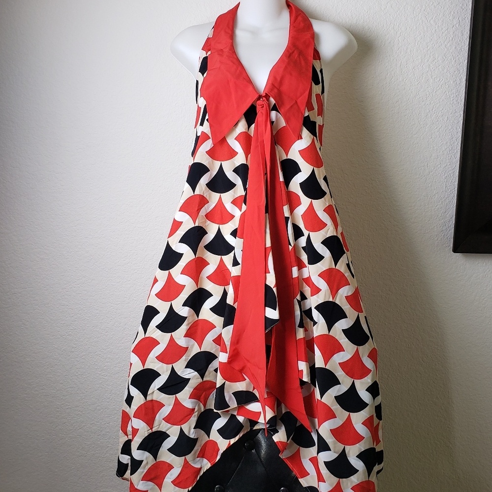 H and M printed halter dress NWT size 6